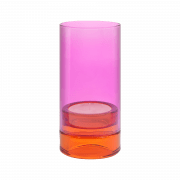 Glass lantern 'Lys' pink