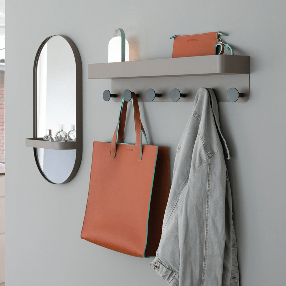 Wall coat rack 'taupe'