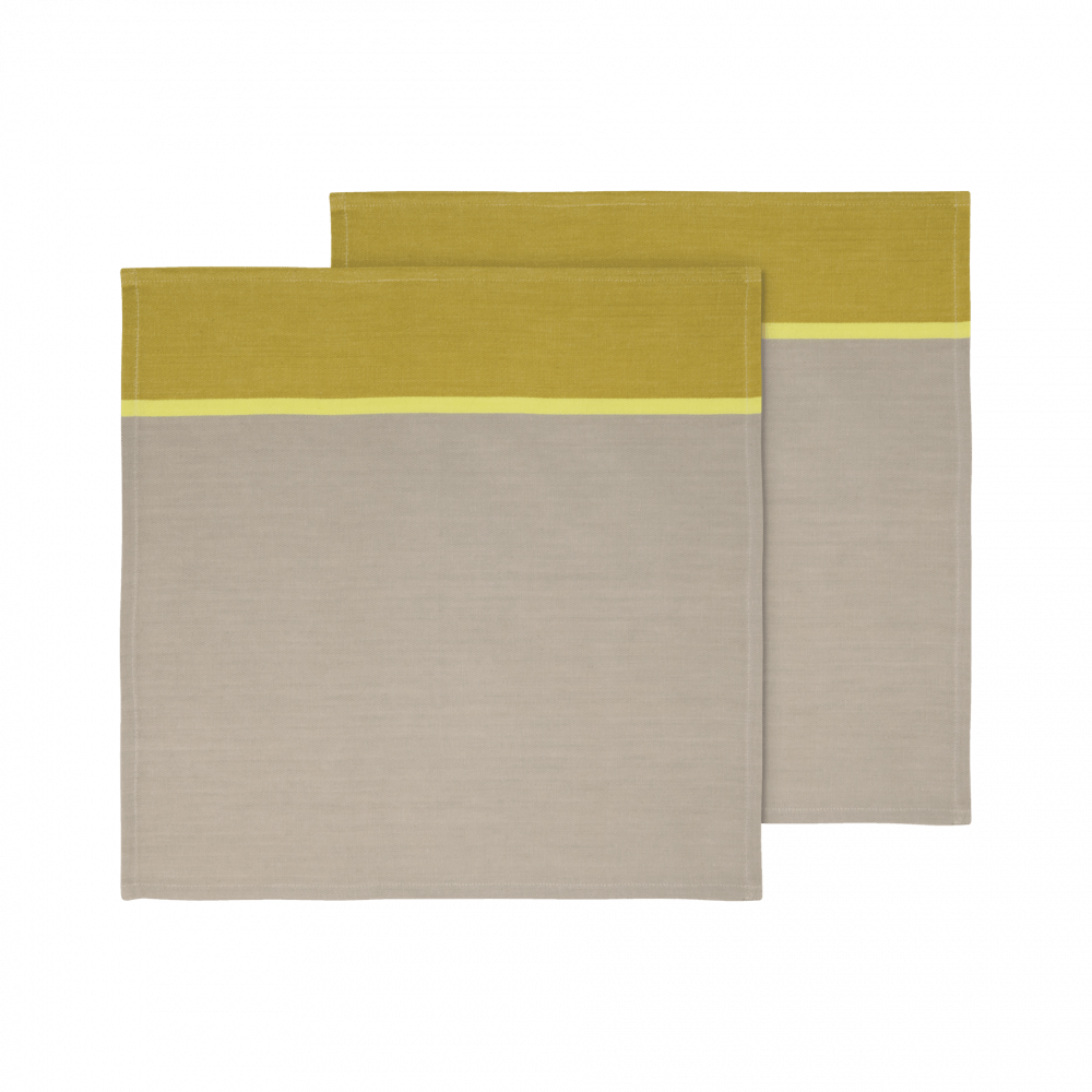 Cotton napkins ,Lime', set of 2