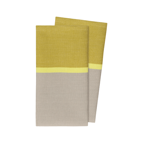 Cotton napkins ,Lime', set of 2