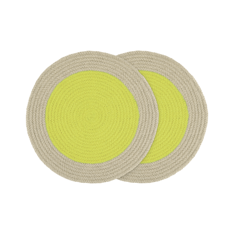 Baumwoll-Tischsets 'Lime', 2er-Set