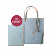 Set of 2 pcs, Shopper with pouch and Wallet Powder